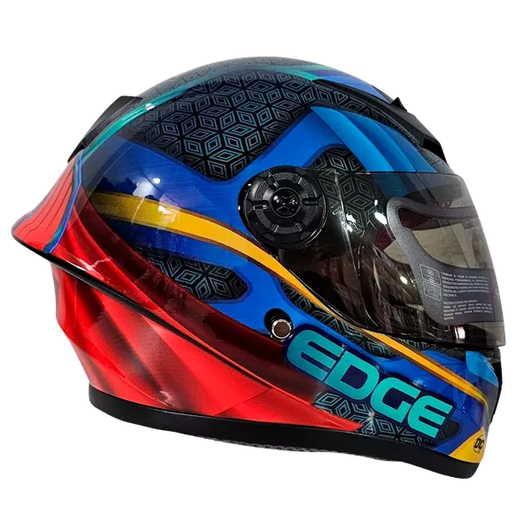 Casco Integral Edge Champions Superman Kids Visor Interno Ahumado